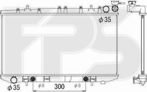 FPS FP 50 A609 - Radiator, engine cooling autospares.lv