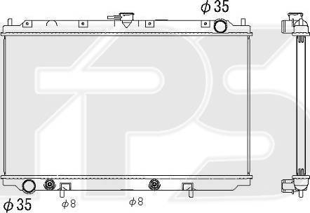 FPS FP 50 A604 - Radiator, engine cooling autospares.lv