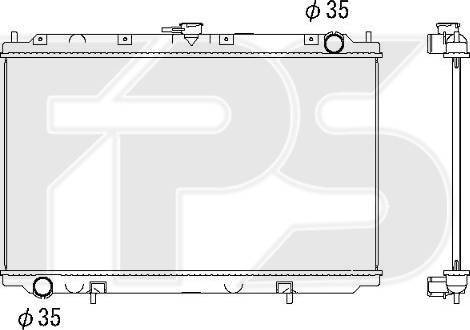 FPS FP 50 A605 - Radiator, engine cooling autospares.lv