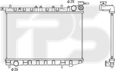 FPS FP 50 A601-X - Radiator, engine cooling autospares.lv