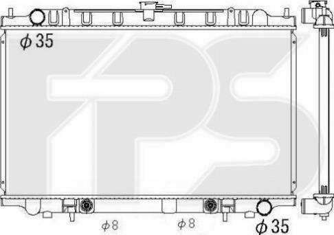 FPS FP 50 A603 - Radiator, engine cooling autospares.lv