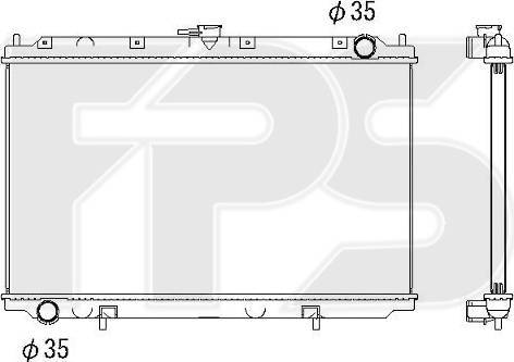 FPS FP 50 A1052-X - Radiator, engine cooling autospares.lv