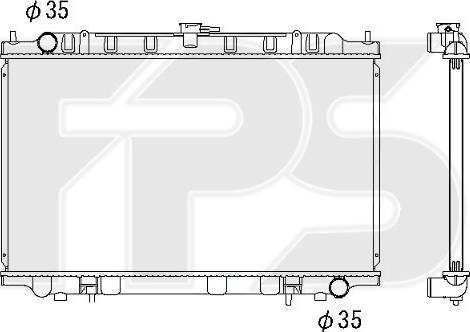 FPS FP 50 A1069 - Radiator, engine cooling autospares.lv