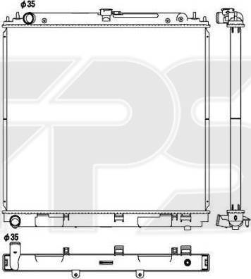 FPS FP 50 A1344-X - Radiator, engine cooling autospares.lv