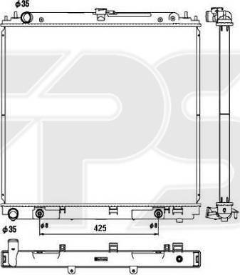 FPS FP 50 A1345-X - Radiator, engine cooling autospares.lv