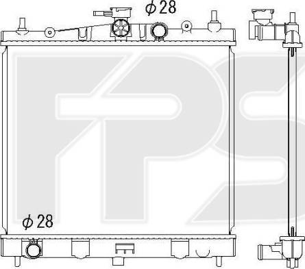 FPS FP 50 A1346-X - Radiator, engine cooling autospares.lv