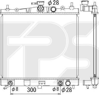 FPS FP 50 A1347-X - Radiator, engine cooling autospares.lv