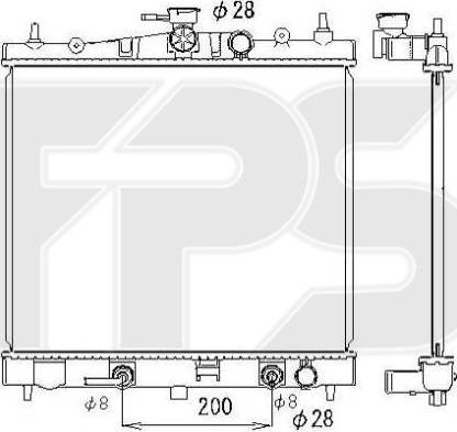 FPS FP 50 A1335-X - Radiator, engine cooling autospares.lv