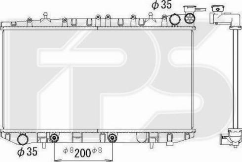 FPS FP 50 A1329 - Radiator, engine cooling autospares.lv