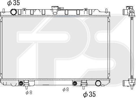 FPS FP 50 A75 - Radiator, engine cooling autospares.lv