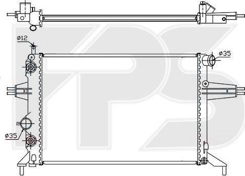 FPS FP 52 A1089 - Radiator, engine cooling autospares.lv