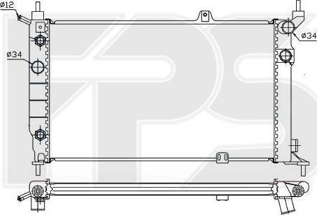 FPS FP 52 A1080-X - Radiator, engine cooling autospares.lv