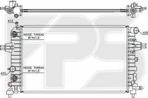 FPS FP 52 A304 - Radiator, engine cooling autospares.lv