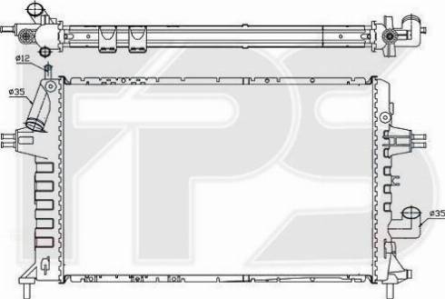 FPS FP 52 A303 - Radiator, engine cooling autospares.lv