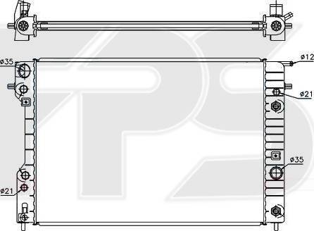 FPS FP 52 A319 - Radiator, engine cooling autospares.lv