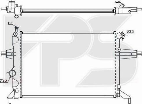 FPS FP 52 A314 - Radiator, engine cooling autospares.lv