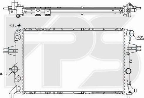 FPS FP 52 A316 - Radiator, engine cooling autospares.lv