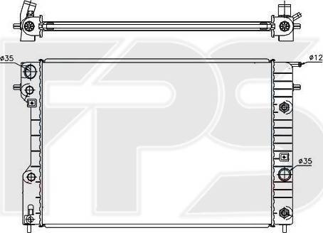 FPS FP 52 A318 - Radiator, engine cooling autospares.lv