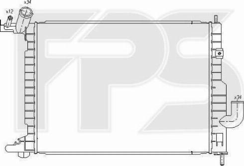 FPS FP 52 A297 - Radiator, engine cooling autospares.lv