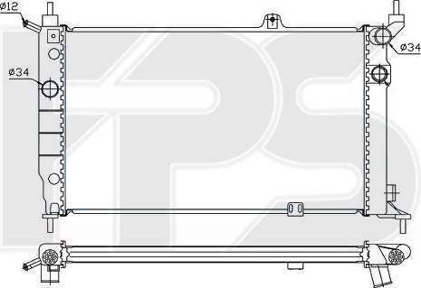 FPS FP 52 A258-X - Radiator, engine cooling autospares.lv