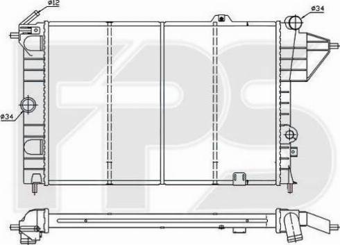 FPS FP 52 A253 - Radiator, engine cooling autospares.lv