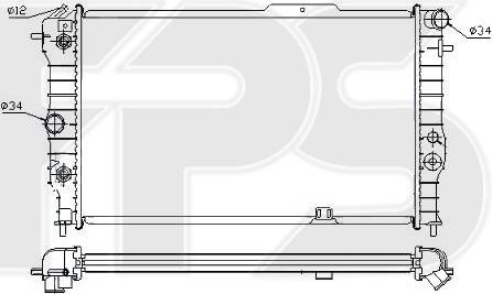 FPS FP 52 A286 - Radiator, engine cooling autospares.lv