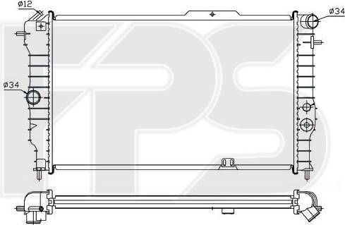 FPS FP 52 A279-X - Radiator, engine cooling autospares.lv