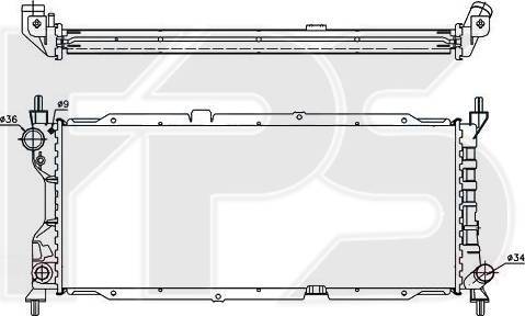 FPS FP 52 A278 - Radiator, engine cooling autospares.lv