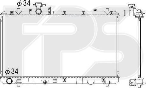 FPS FP 68 A96 - Radiator, engine cooling autospares.lv