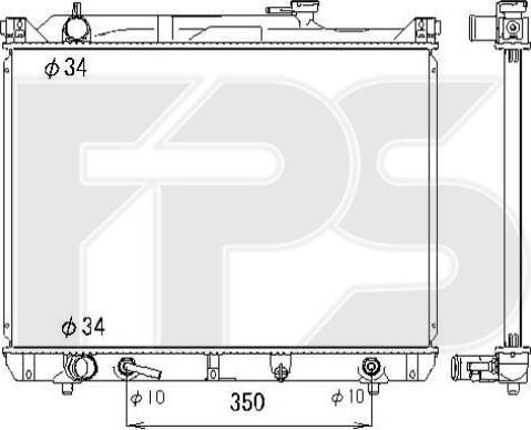 FPS FP 68 A518-X - Radiator, engine cooling autospares.lv