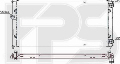 FPS FP 62 A499 - Radiator, engine cooling autospares.lv