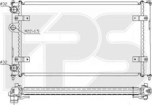 FPS FP 62 A498 - Radiator, engine cooling autospares.lv