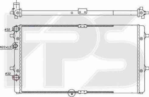 FPS FP 62 A471 - Radiator, engine cooling autospares.lv