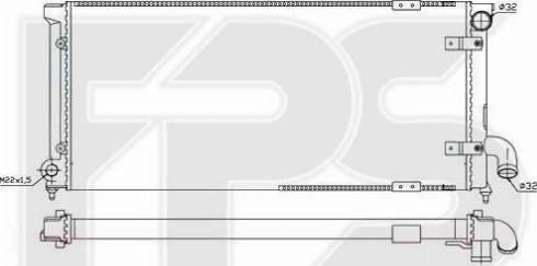 FPS FP 62 A1157-X - Radiator, engine cooling autospares.lv