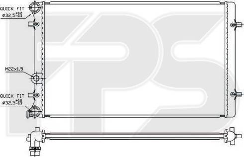 FPS FP 62 A826 - Radiator, engine cooling autospares.lv