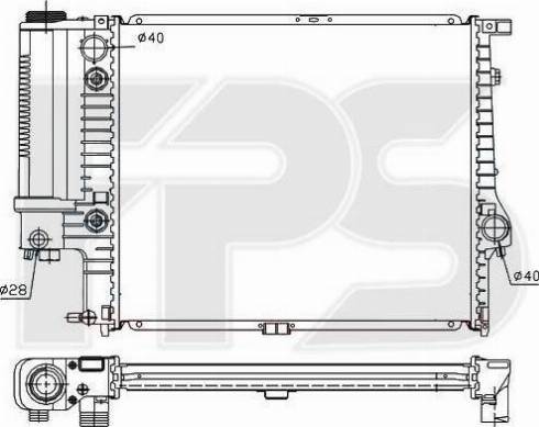 FPS FP 14 A19 - Radiator, engine cooling autospares.lv