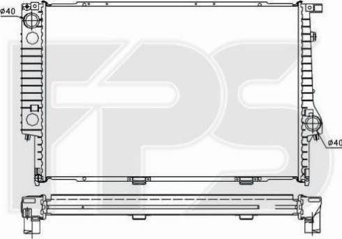 FPS FP 14 A14 - Radiator, engine cooling autospares.lv