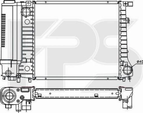 FPS FP 14 A15-X - Radiator, engine cooling autospares.lv