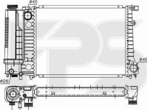 FPS FP 14 A17-X - Radiator, engine cooling autospares.lv