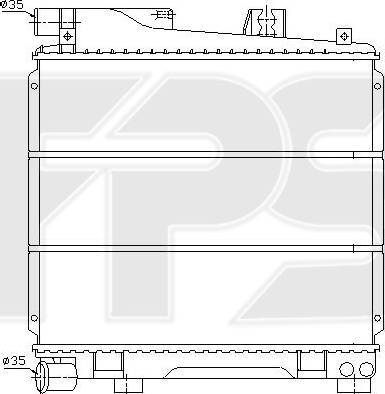 FPS FP 14 A865 - Radiator, engine cooling autospares.lv