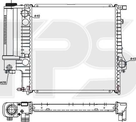 FPS FP 14 A867 - Radiator, engine cooling autospares.lv