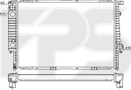 FPS FP 14 A872 - Radiator, engine cooling autospares.lv