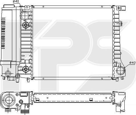 FPS FP 14 A36 - Radiator, engine cooling autospares.lv