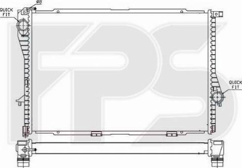 FPS FP 14 A31 - Radiator, engine cooling autospares.lv