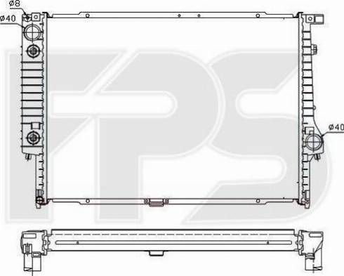 FPS FP 14 A38 - Radiator, engine cooling autospares.lv