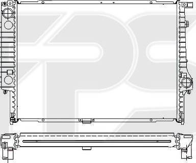 FPS FP 14 A33 - Radiator, engine cooling autospares.lv