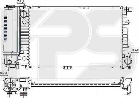 FPS FP 14 A24 - Radiator, engine cooling autospares.lv