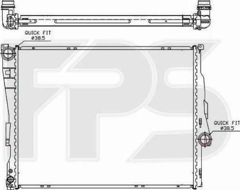 FPS FP 14 A25 - Radiator, engine cooling autospares.lv