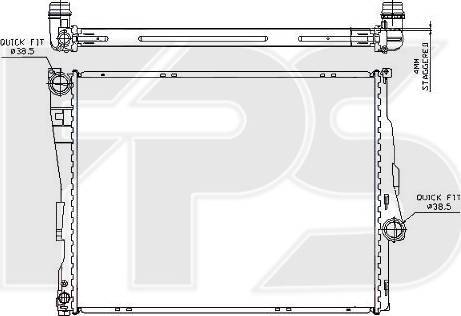 FPS FP 14 A26 - Radiator, engine cooling autospares.lv