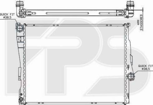 FPS FP 14 A27-X - Radiator, engine cooling autospares.lv